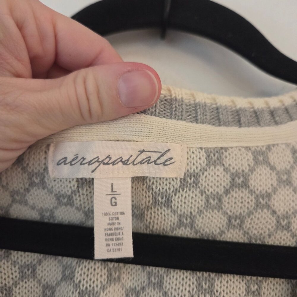 Aeropostale Owl Knit Sweater Vest Preppy Academia Women's L - Picture 5 of 6